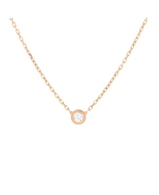 Pre-Owned Cartier - Large Cartier D'Amour Pendant Necklace 18K Rose Gold with Diamond