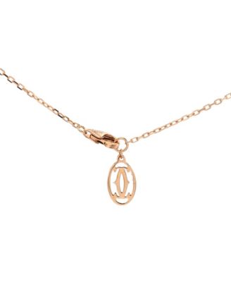 Large Cartier D'Amour Pendant Necklace 18K Rose Gold with Diamond