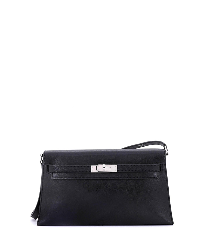 Pre-owned Pre-owned Hermes Hermes Kelly Elan Shoulder Bag Chevre Chamkila In Black