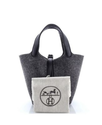 PM Picotin Lock Bag Felt with Leather