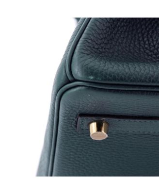 Birkin 30 Handbag Green Clemence with Gold Hardware