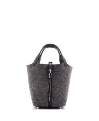 Pre-Owned HERMÈS - PM Picotin Lock Bag Felt with Leather