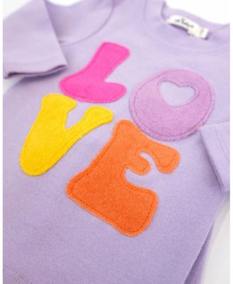 Girls' Cotton Candy Love Terry Applique 2-Piece Set - Baby