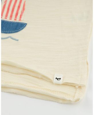 Boys' Sailboat Applique Raw Edge Slub Tee - Little Kid