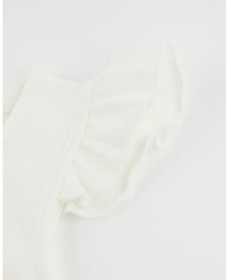  Girls' Ruffle Bow Fleck Tulle Applique Flutter Tank - Baby