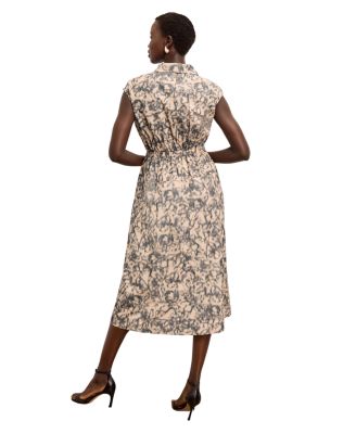 Cira Women&#39;s Warped Floral Shirt Dress