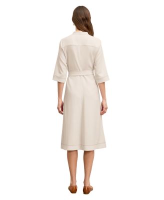 Lauleh Women&#39;s Everyday Crepe with Topstitch Dress