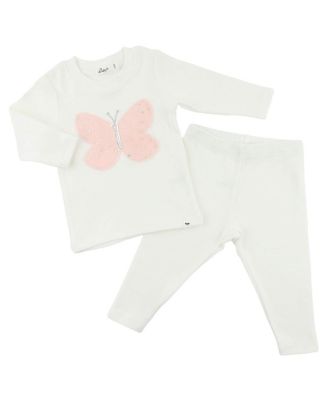 Girls' Butterfly Fleck Tulle Applique 2-Piece Set - Baby