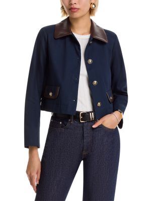 Contrast Trim Boxy Jacket