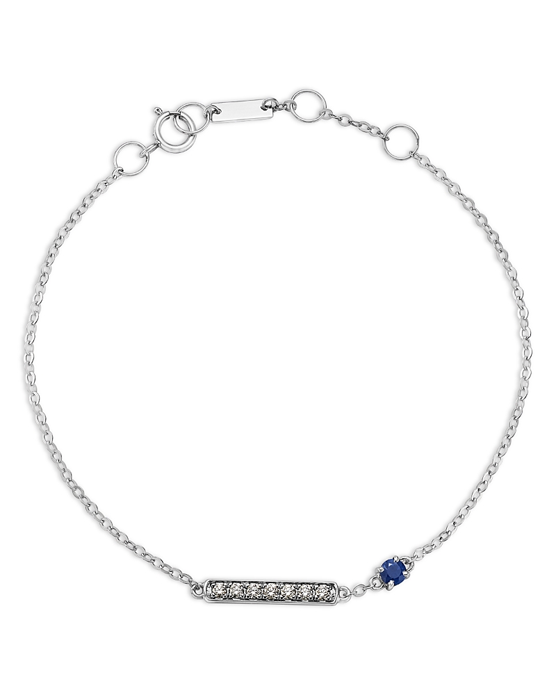 Bloomingdale's Fine Collection Sapphire & Diamond Bracelet in 14K White Gold