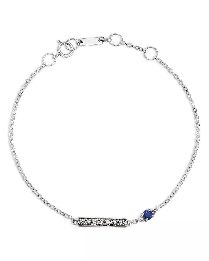 Bloomingdale's Fine Collection Sapphire & Diamond Bracelet in 14K White Gold