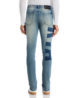 Logo Skinny Jeans in Mid Blue