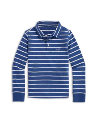Boys' Surf Striped Long Sleeve Polo - Little Kid, Big Kid