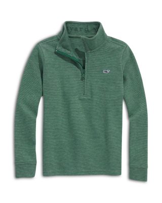Vineyard Vines - Boys' Saltwater Stripe Quarter Zip Mock Neck Sweatshirt - Little Kid, Big Kid