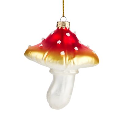 Glass Mushroom Ornament - Exclusive
