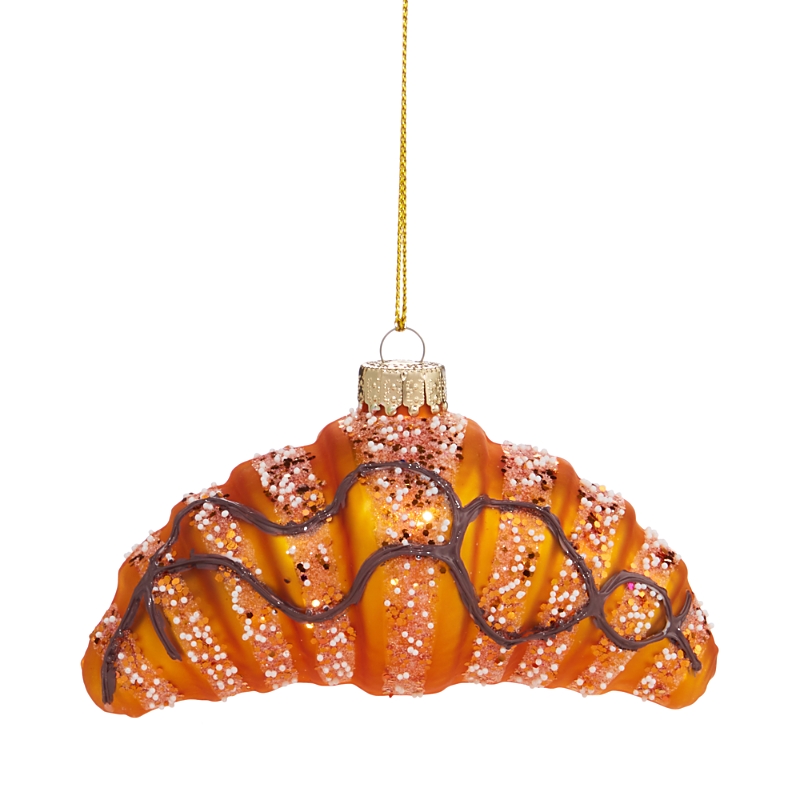Bloomingdale's Glass Croissant Ornament - Exclusive In Orange