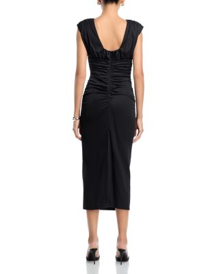 Drape Midi Jersey Dress - Exclusive