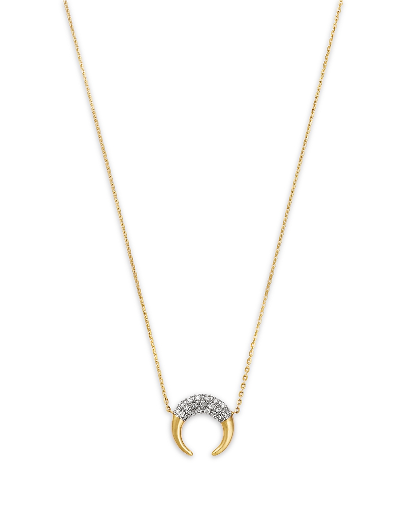 Bloomingdale's Fine Collection Pendant Necklace In 14k Yellow Gold, 0.10 Tcw In Gold