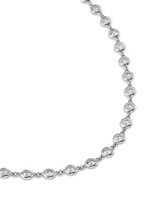 Luxe Collection Diamond Bezel Station Tennis Necklace in 14K Yellow Gold or White Gold, 9.0 tcw