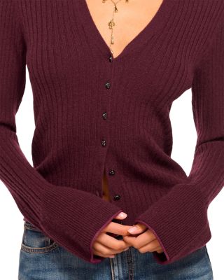 Cathy Cashmere Ribbed Cardigan