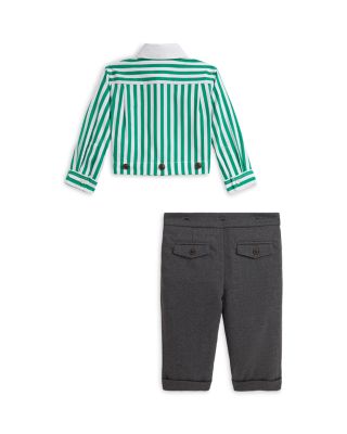 Boys' Striped Shirt & Twill Pant Set - Baby