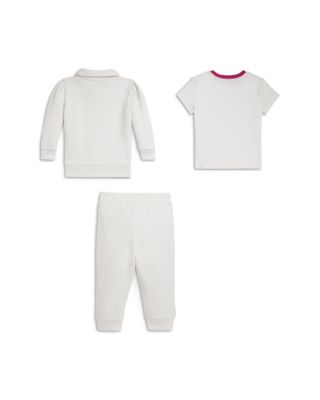 Girls' Logo Crest Tee, Fleece Jacket & Pant Set - Baby