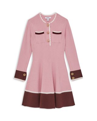 Girls' Willa Scallop Detail Knitted Dress - Big Kid