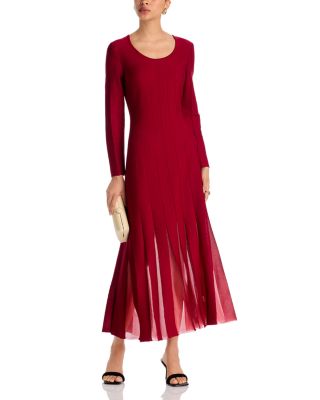 Sheer Panel A Line Dress