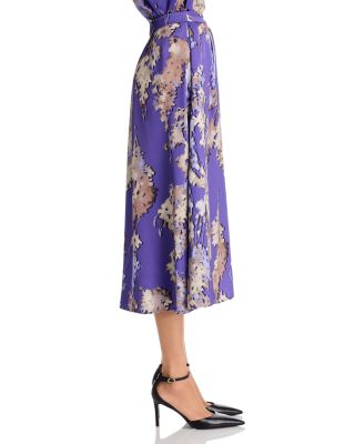 Floral Crepe de Chine Skirt