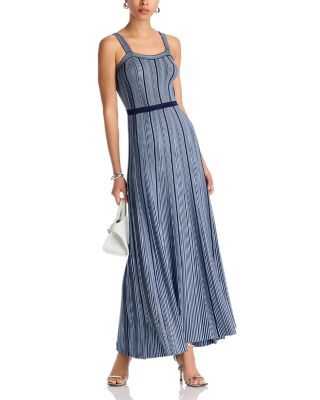 x Lani Lynn Vertical Striped Knit Maxi Dress