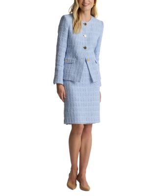 Textured Plaid Skirt 