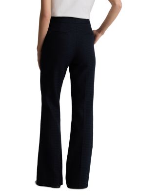 Tonal Check Flare Pants