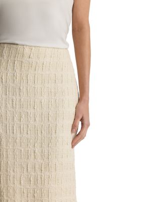 Textured Plaid Skirt 