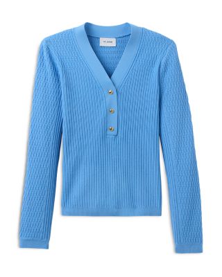 Pointelle Rib Knit Sweater 
