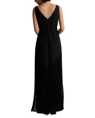 70s Inspired Fringed Satin Gown