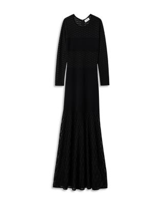 Sheer Treillis Knit Gown