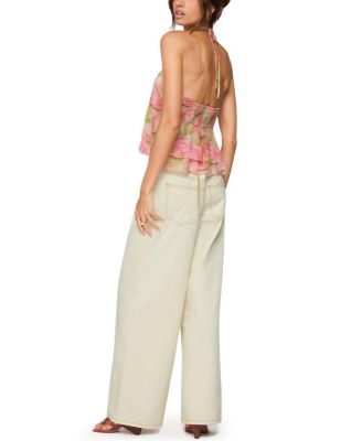 Dragon Lily Layered Chiffon Halter Top