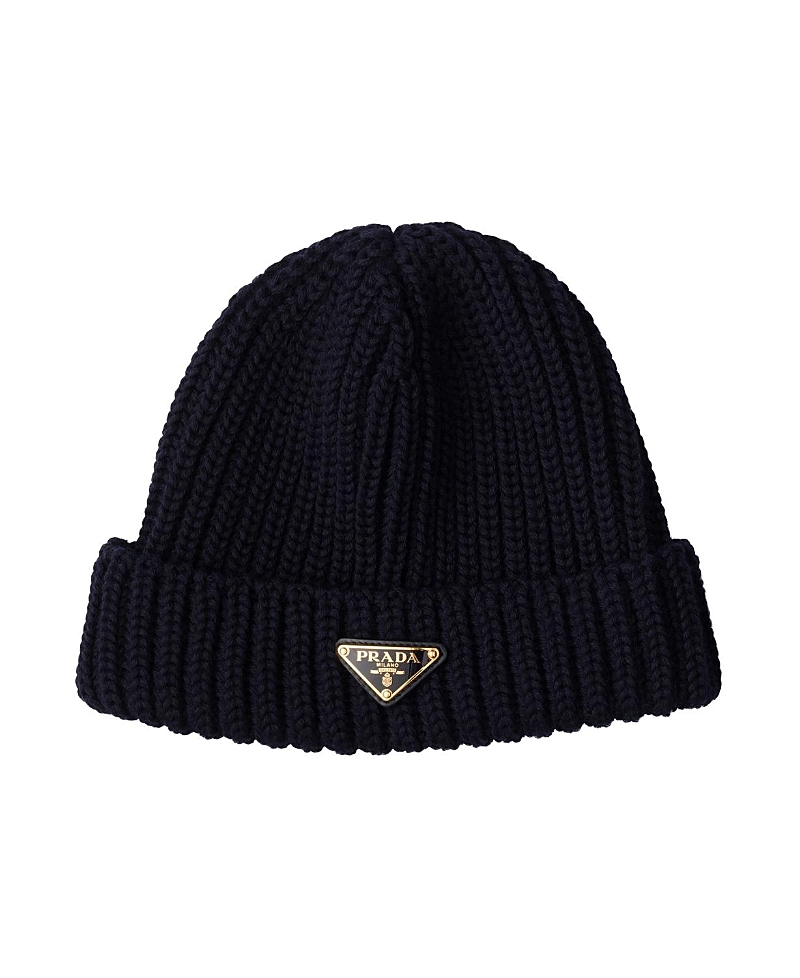 Prada Wool Beanie In Blue
