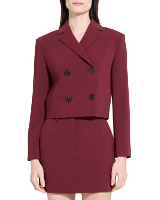 Theory Admiral Double Breasted Crop Jacket | Bloomingdale's Women