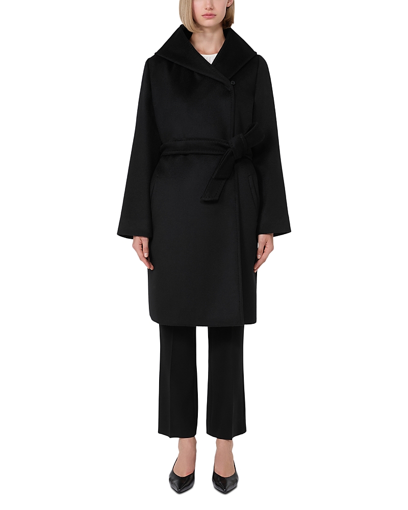 Max Mara Cashmere Double-breasted Coat In Black
