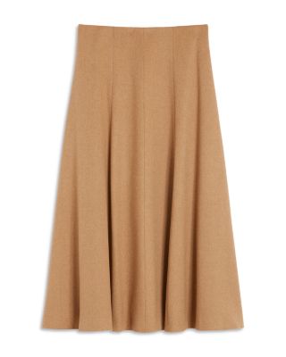 Geneve Camel Wool Skirt