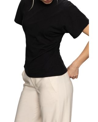 Shirred Waist Dolman Tee