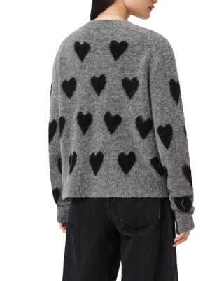 Amora Heart Print Cardigan