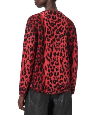Lex Leopard Print Crewneck Sweater