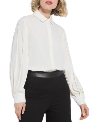 Ivette Pleated Balloon Sleeved Blouse