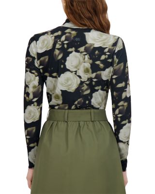 Printed Mock Neck Top 