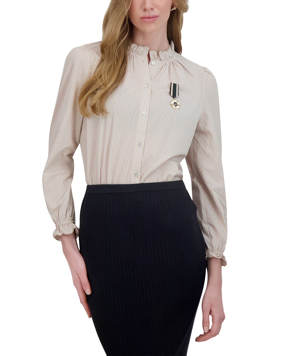 Point Ruffle Blouse