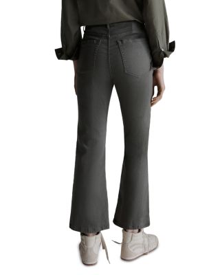 Artemio High Rise Flare Leg Jeans in Olive