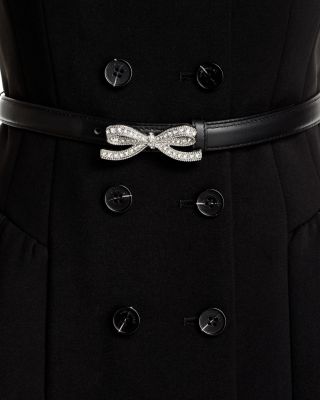 Black Crepe Short Sleeve Mini Dress