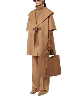Camel Wool Cape Wrap Poncho